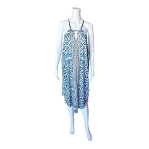 MOSSIMO Womens Size Large Sleeveless Keyhole Neck Tribal Print Halter Dress